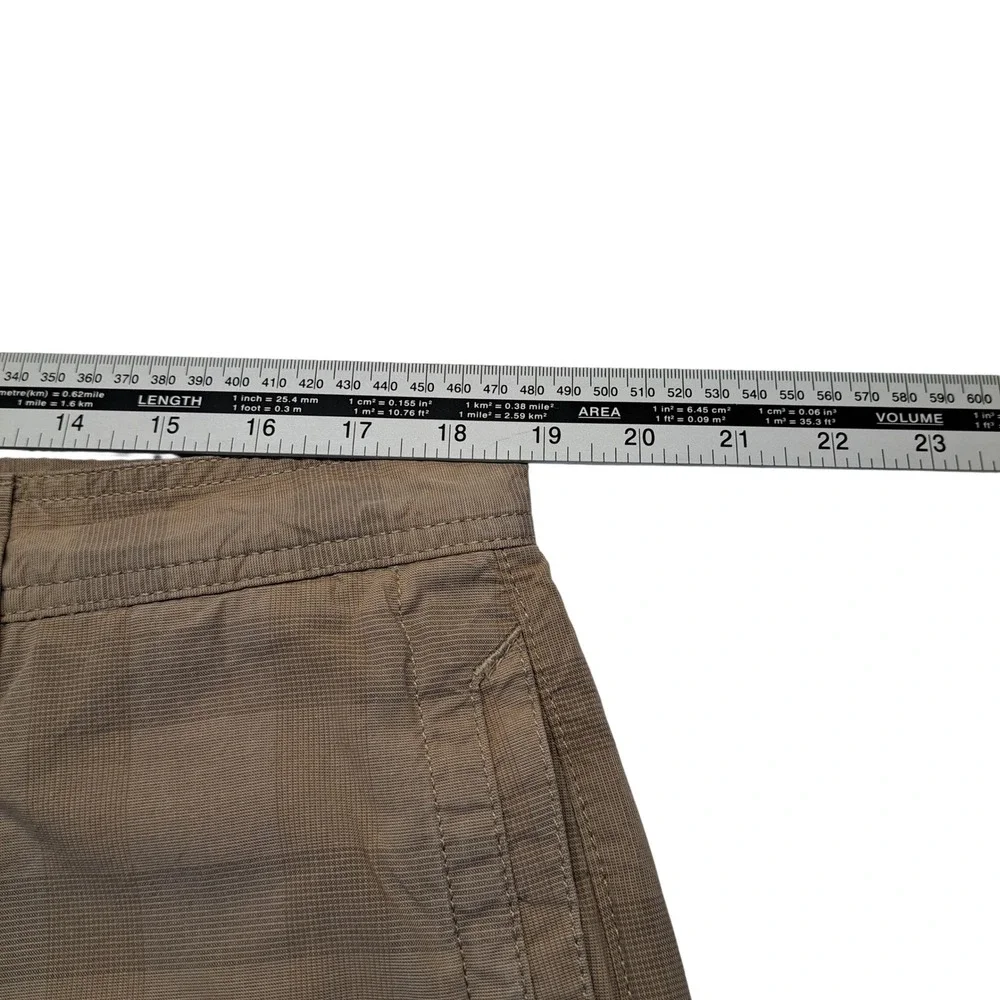 The North Face Shorts Mens 38 Khaki Tan Good Plaid Hiking Outdoor Cargo Utility